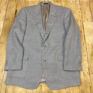 Brooks Brothers Wool Silk Linen Blazer Sport Coat 3 Roll 2 Light Blue 43L